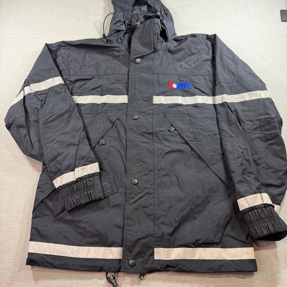 VF Imagewear AMR Jacket Mens Small Navy Blue Excellent Reflective EMS Uniform